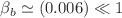 $$\beta _{b}\simeq (0.006)\ll 1$$