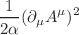 $$\frac{1}{2\alpha }(\partial _\mu A^\mu )^2$$