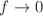 $$f\rightarrow 0$$