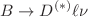 $$B \rightarrow D^{(*)} \ell \nu $$